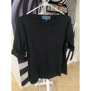 Karen Scott black 3/4 sleeve